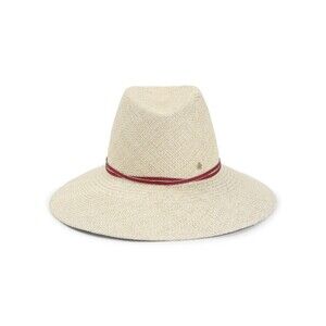 Maison Michel Nude/Neutral Woven Wide-Brim Hat - NWT